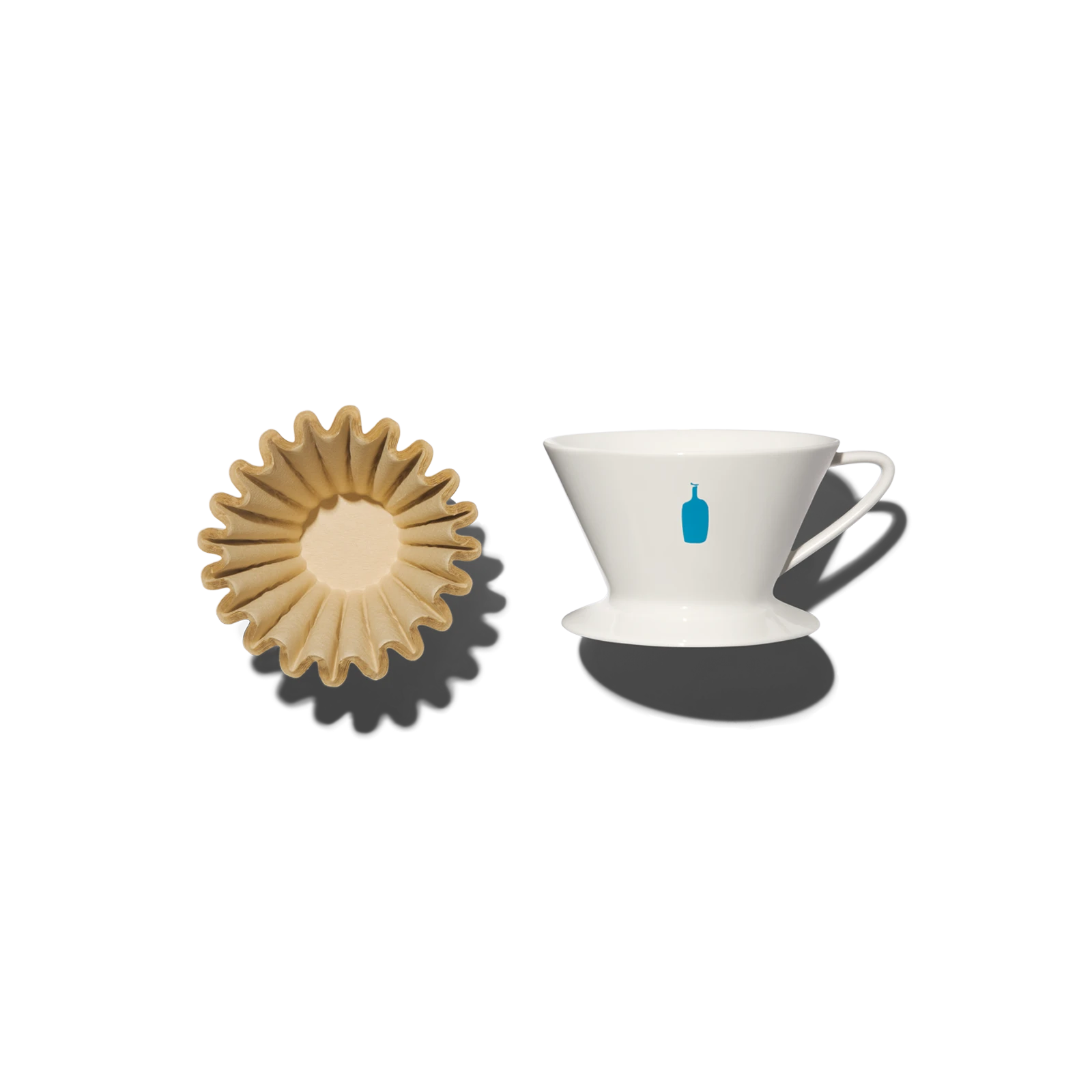 Blue Bottle Dripper with Blue Bottle Coffee Filters